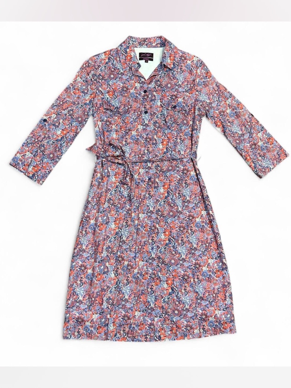 Lord & Taylor Liberty Art Floral Print %100 cotton Shirt Dress